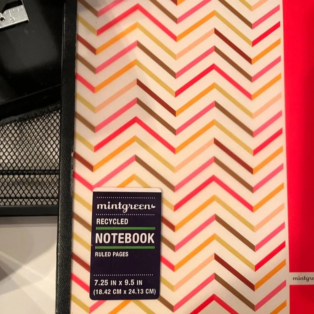 Office Supplies (Mixed Lot - 4‎ Lined Notebooks, Hole Puncher, Organizing Items)